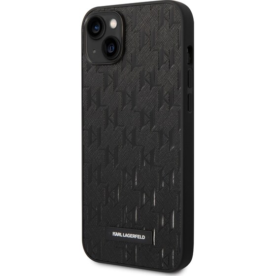 Θήκη Apple iPhone 14 Plus - Karl Lagerfeld Monogram Stripe Back Cover PU Leather Case - Black image 4
