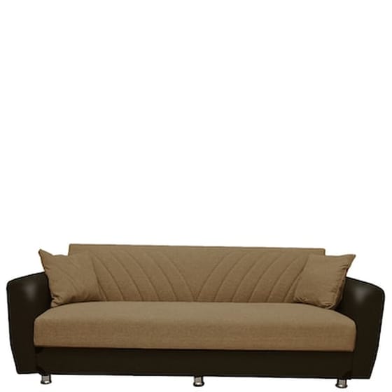 Τριθέσιος Καναπές Esmarket Juan 214x82cm - Καφέ/Μπεζ image 0