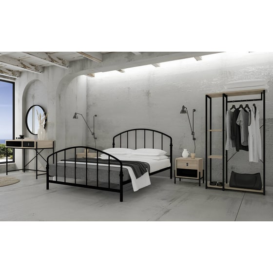 Γραφείο Μελέτης Liberta από Μελαμίνη 104x55cm - Sonoma/Μαύρο image 1