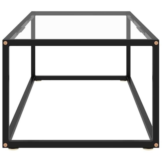 Τραπεζάκι Σαλονιού VidaXL από Ψημένο Γυαλί 100x50x35cm - Μαύρο image 3