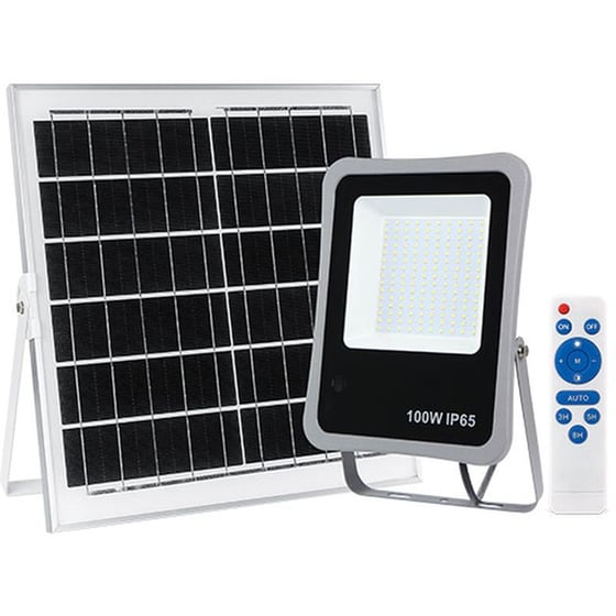 Προβολέας Ηλιακος Led 400W Αδιάβροχος με Φωτοβολταϊκο Πανελ Blf2750 - Μαύρος image 0