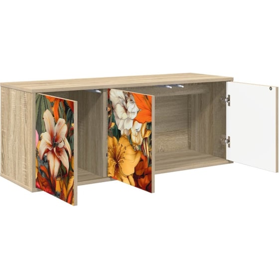 Έπιπλο Τηλεόρασης VidaXL GENNEP Επιτοίχιο 102 x 33 x 40 cm - Γκρι image 2
