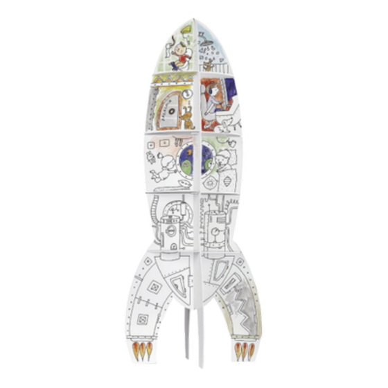 Babyrun Πύραυλος Rocket Από 3d Λευκό Χαρτόνι Ζωγραφικής Monumi Mpd-000103 image 0