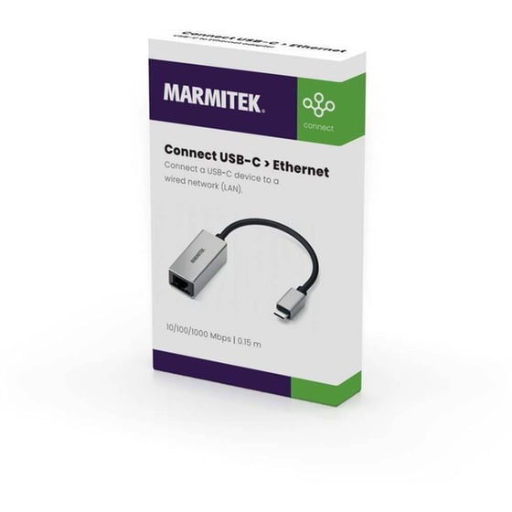 Marmitek 44139 USB Hub USB-C / Ethernet Adapter 0.15 m- Silver image 2