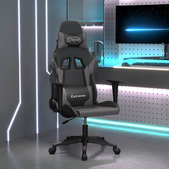 Καρέκλα Gaming VIDAXL 3143691 με Ρυθμιζόμενα Μπράτσα από Τεχνητό Δέρμα - Μαύρη image 9