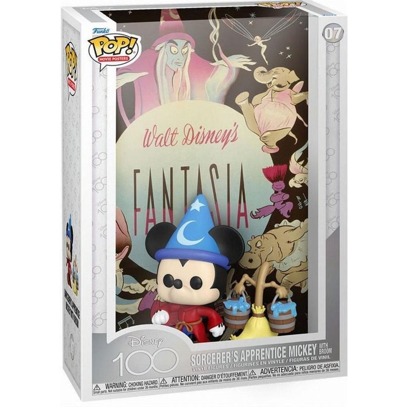 FUNKO Funko Pop! Movie Posters - Disney - Fantasia (100th Anniversary) - Sorcerers Apprentice Mickey with Broom #07