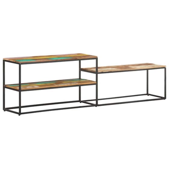 Έπιπλο Τηλεόρασης VidaXLαπό Μασίφ  Ξύλο 180x30x50cm - Καφέ image 6