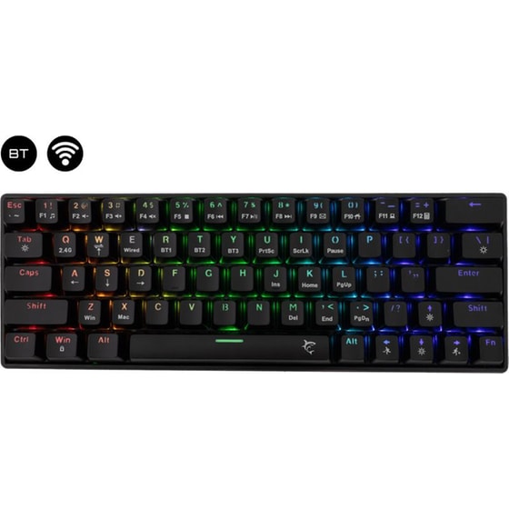 White Shark Kaiken Gaming Μηχανικό Ασύρματο Bluetooth Πληκτρολόγιο RGB Μαύρο (US) image 0