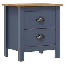 Vidaxl Κομοδίνο Hill Range Γκρι 46 X 35 X 49,5 Εκ. Μασίφ Ξύλο Πεύκου