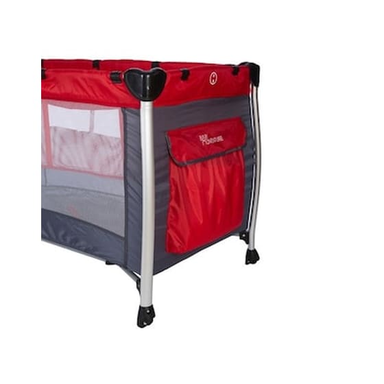 Baby Adventure Παρκοκρέβατο 2 Θέσεων Holiday  Aluminium Red Grey 60x120cm Br72244 image 2