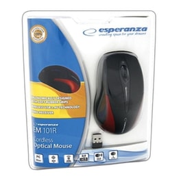 Esperanza EM101 Ασύρματο Mini Ποντίκι Μαύρο/Κόκκινο