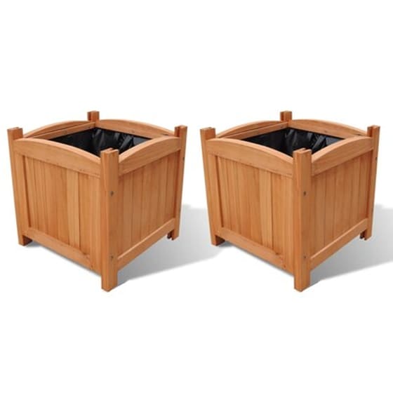 Vidaxl 41301 Ζαρντινιέρες Υπερυψωμένες Σετ Των 2 30 X 30 X 30 Εκ. Ξύλινες image 0