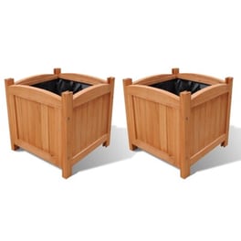 Vidaxl 41301 Ζαρντινιέρες Υπερυψωμένες Σετ Των 2 30 X 30 X 30 Εκ. Ξύλινες