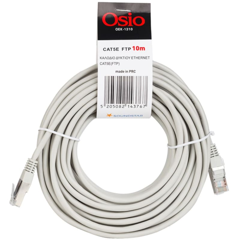 Καλώδιο Δικτύου Osio OEK-1310 Cat5e FTP 10m