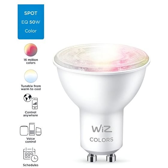 Έξυπνη Λάμπα WiZ GU10 50W - Πολύχρωμο image 1