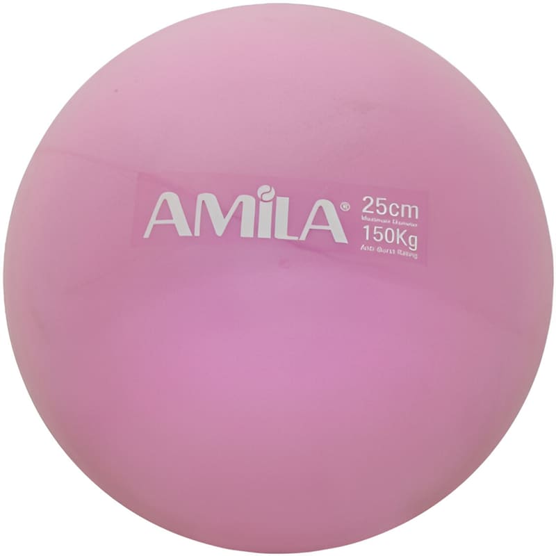 AMILA Μπάλα Γυμναστικής Amila Κατάλληλη για Pilates από PVC 0.18 kg 25 cm - Ροζ