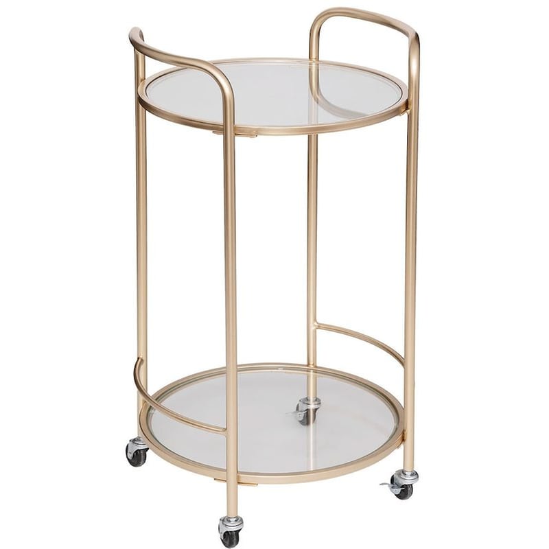 SPITISHOP Βοηθητικό Τραπεζάκι Σαλονιού Spitishop A-s Thalia 187781 Μεταλλικό Φ40x75 cm - Χρυσό