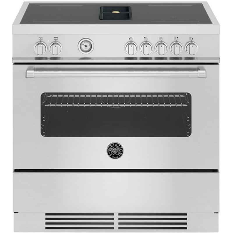 BERTAZZONI MASCH94I1EXT 86 Lt Inox Επαγωγική Ηλεκτρική Κουζίνα με Ενσωματωμένο Απορροφητήρα