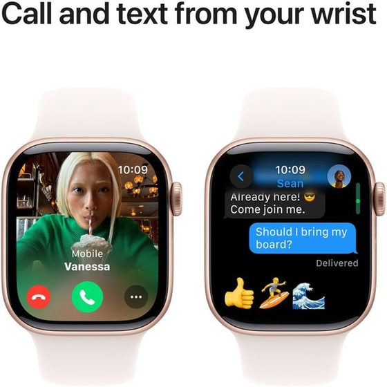 Apple Watch Series 10 GPS 42mm Rose Gold Aluminium Case with Light Blush Sport Band - M/L image 7