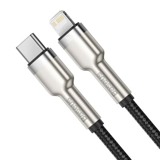 Καλώδιο δεδομένων Baseus Cafule Series Metal Usb-C to Lightning 20W 2m - Black image 1