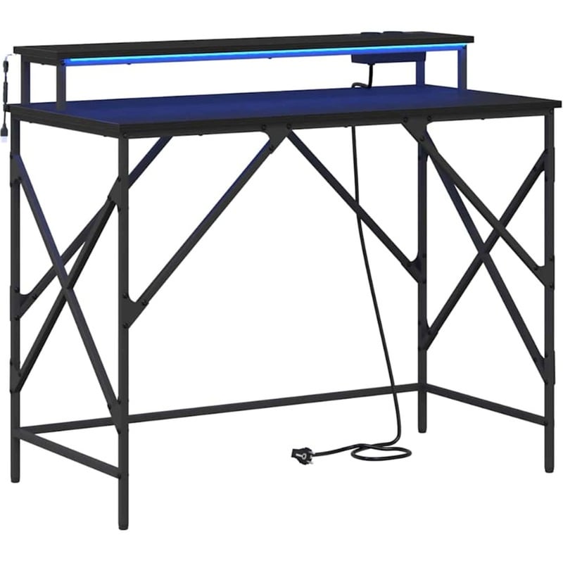 Γραφείο VidaXL από Επεξεργασμένο Ξύλο 100x50x86,5 cm - Μαύρη Οξιά