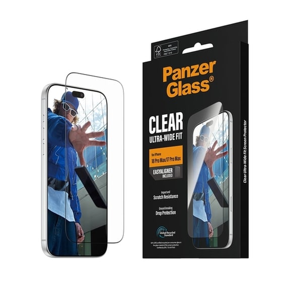 Προστατευτικό οθόνης Apple iPhone 18 Pro Max - PanzerGlass Ultra-Wide Fit w. EasyAligner image 2