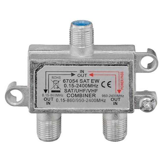 Goobay Sat-tv Combiner 67054, 0.15 Mhz - 2400mhz, 100db image 0