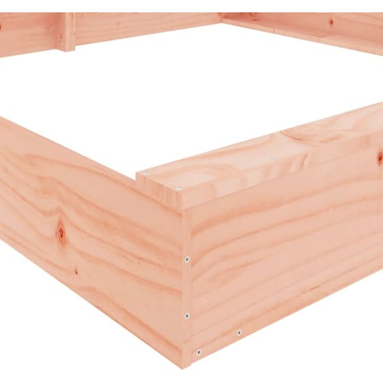 VidaXL Αμμοδόχος με Καθίσματα Τετράγωνη 160x160x20cm Ξύλινη - Φυσικό Χρώμα Ξύλου image 6