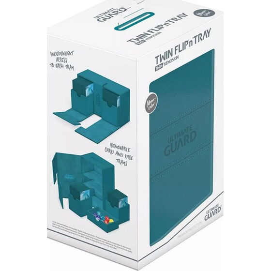 Ultimate Guard Twin Flip`n`tray 160+ Xenoskin Monocolor Petrol image 4