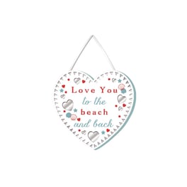 Διακοσμητική Πινακίδα WPL Love You To The Beach And Back 12x12 cm