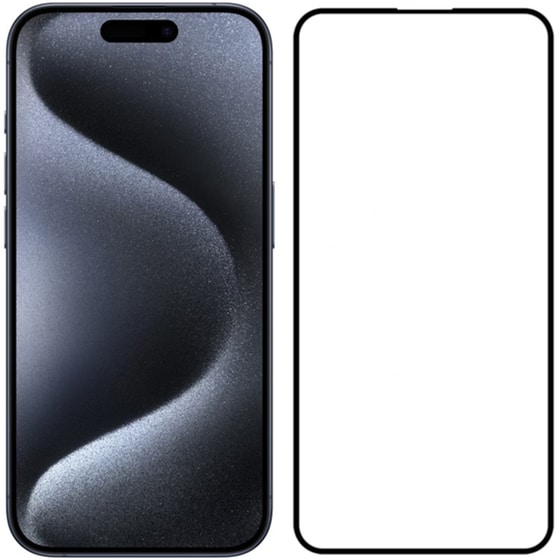 Προστατευτικό οθόνης Apple iPhone 15 Pro - Powertech Tempered Glass 5D Full Glue image 0