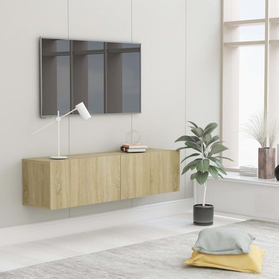 Έπιπλο Τηλεόρασης VidaXL Μοριοσανίδα Δρυς 120x30x30cm - Μπεζ image 2