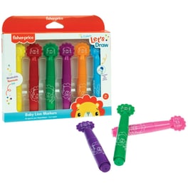 Μαρκαδόροι Ζωγραφικής Fisher Price Οι πρώτοι μου μαρκαδόροι Let's Draw Λιονταράκι (6 Τεμάχια)