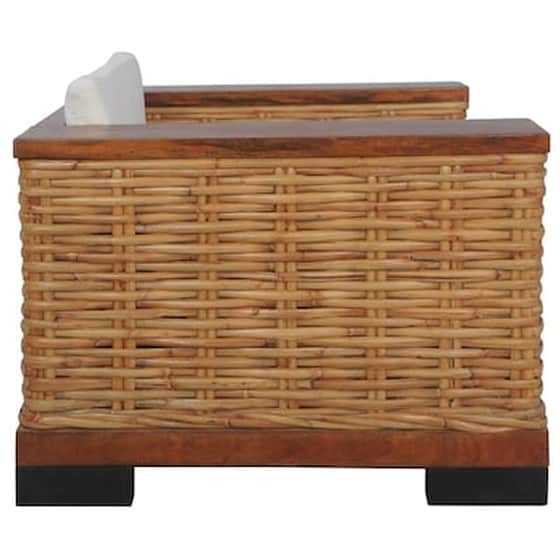 Πολυθρόνα Vidaxl από Ρατάν με Μαξιλάρια 94x78x66cm - Καφέ image 5