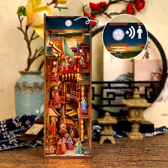 DIY 3D Puzzle Book Nook Kit Βιβλιοστάτης - The Banquet of Tang Dynasty image 5