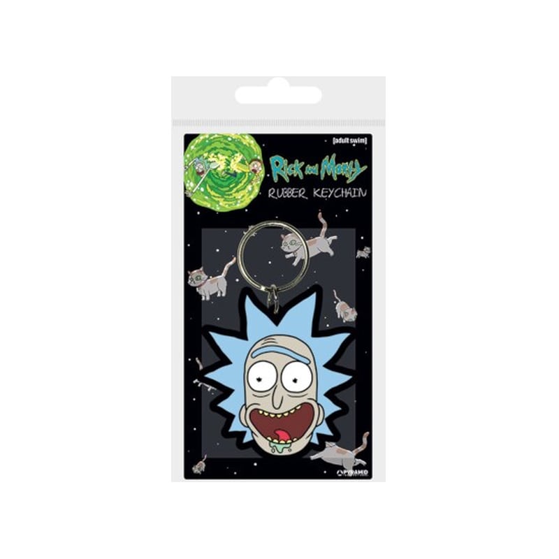 Μπρελόκ Pyramid Rick and Morty - Rick Crazy Smile - Γαλάζιο