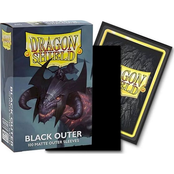 Black Outer Dragon Shield Standard Matte Sleeves  (100 Sleeves) image 2