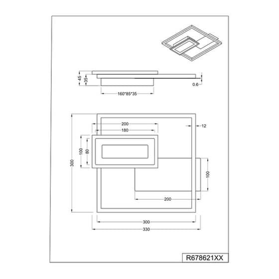 Trio Lighting Πλαφονιέρα Οροφής Μαύρη με Ενσωματωμένο LED image 2