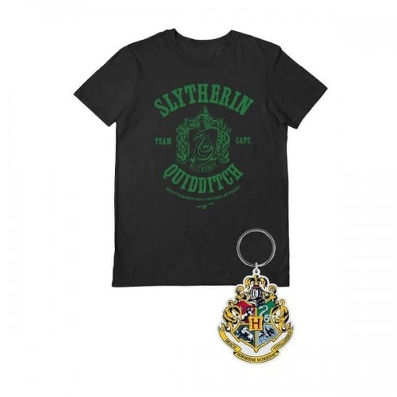 T-shirt Slytherin Gift Set Με Μπρελοκ - Harry Potter