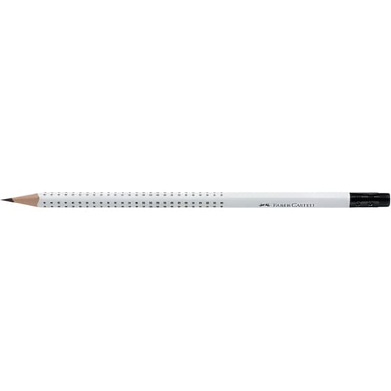 Μολύβι Faber Castell Grip με Γόμα HB Λευκό image 0