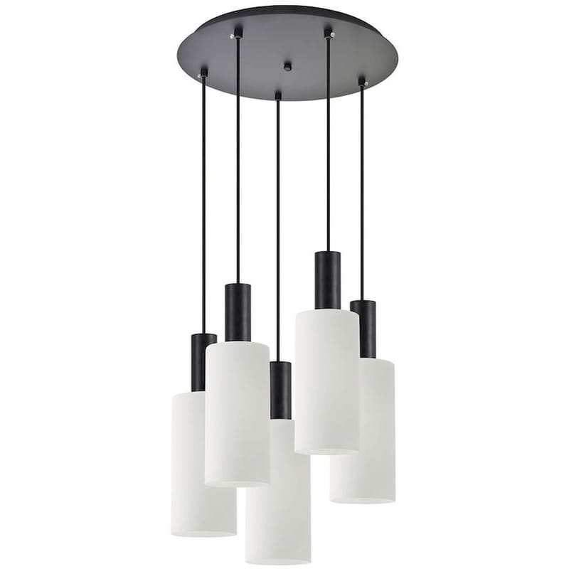 HOMELIGHTING Φωτιστικό Οροφής Πολύφωτο Homelighting 77-8566 Μεταλλικό - Μαύρο/Λευκό