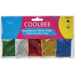 Χρυσόσκονη Glitter Coolbee 4g (5 Τεμάχια)