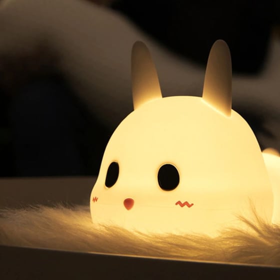 Allocacoc Meng Rabbit Night Lamp Κουνελάκι Φωτιστικό Νυκτός Από Μαλακή Σιλικόνη Με Χρονοδιακόπτη image 1