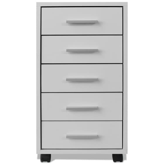 Συρταριέρα Γραφείου VidaXL από Μοριοσανίδα/MDF 33x38x63 cm  - Λευκό image 2