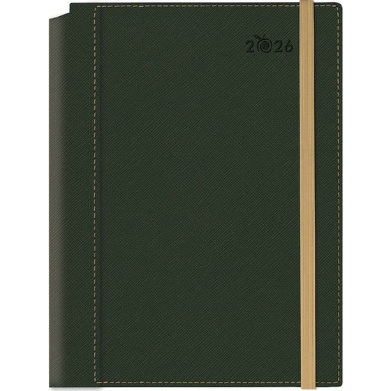 Ημερολόγιο Ημερήσιο 2026 Θεοφύλακτος 12M Borneo Saffiano Olive image 0