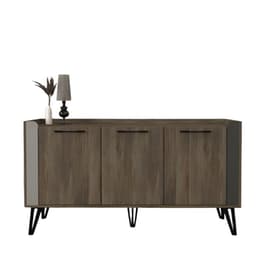 Μπουφές 24Mall Boulevard από Μοριοσανίδα/Μέταλλο 150x45x80 cm - Καρυδί/Ανθρακί