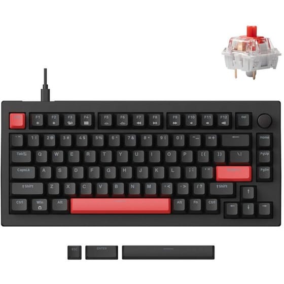 Keychron X4-A1 Gaming Ενσύρματο Πληκτρολόγιο με Keychron Red διακόπτες και Φωτιζόμενα πλήκτρα  (US) image 0