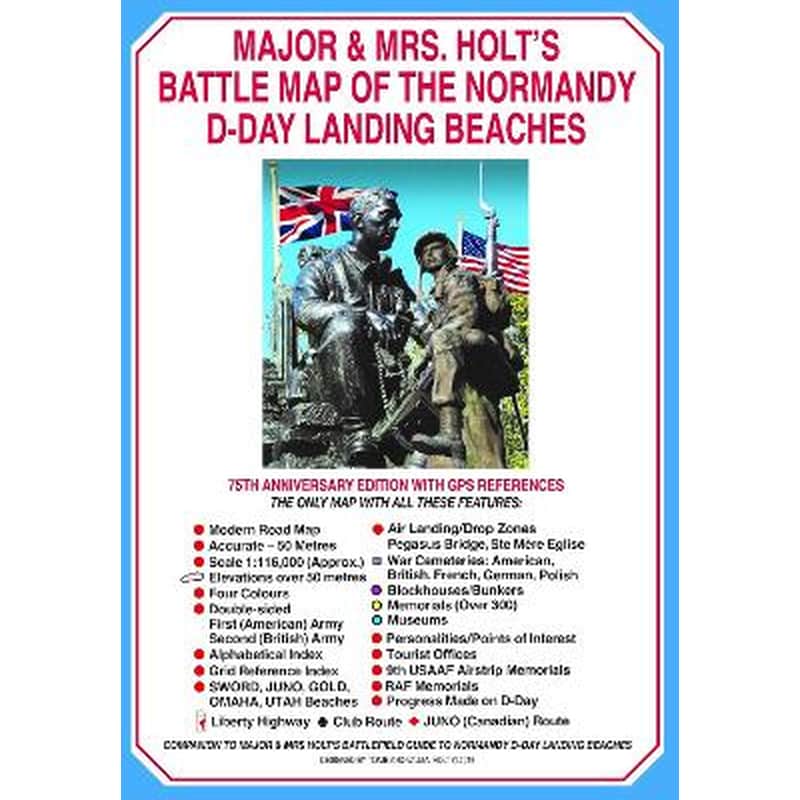 Major Mrs Holts Battle Map of The Normandy D-Day Landing Beaches (Map)