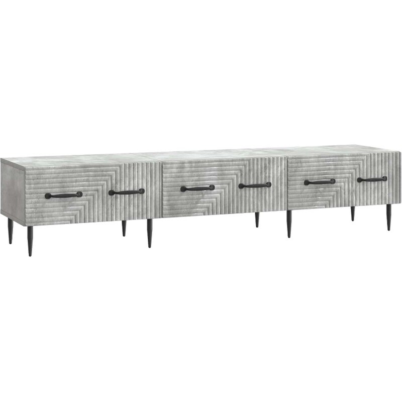 Έπιπλο Τηλεόρασης VidaXL με Συρτάρι 147x34.5x30 cm - Γκρι Σκυροδέματος