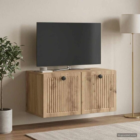 Επιτοίχιο Έπιπλο Τηλεόρασης VidaXL - Artisan Δρυς image 3